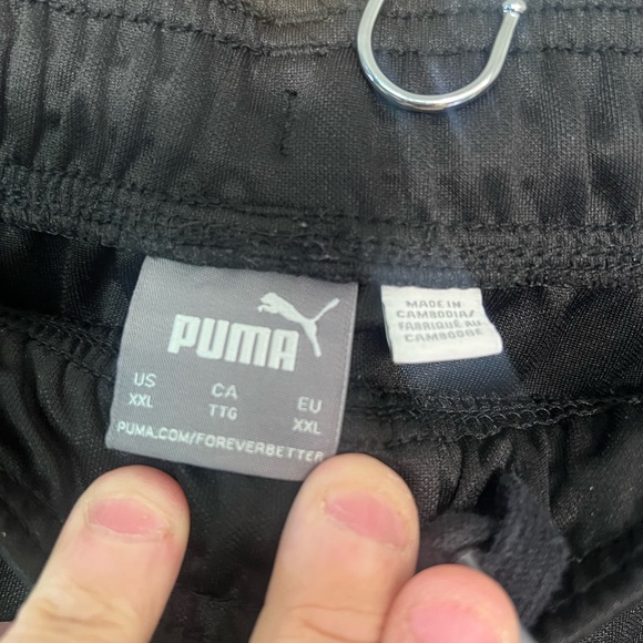 Used PUMA Jet Black Sports Sweat Pants - Picture 1 of 2